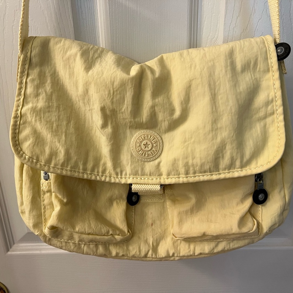 Yellow Kipling Cross-Body Messenger Pocket Bag